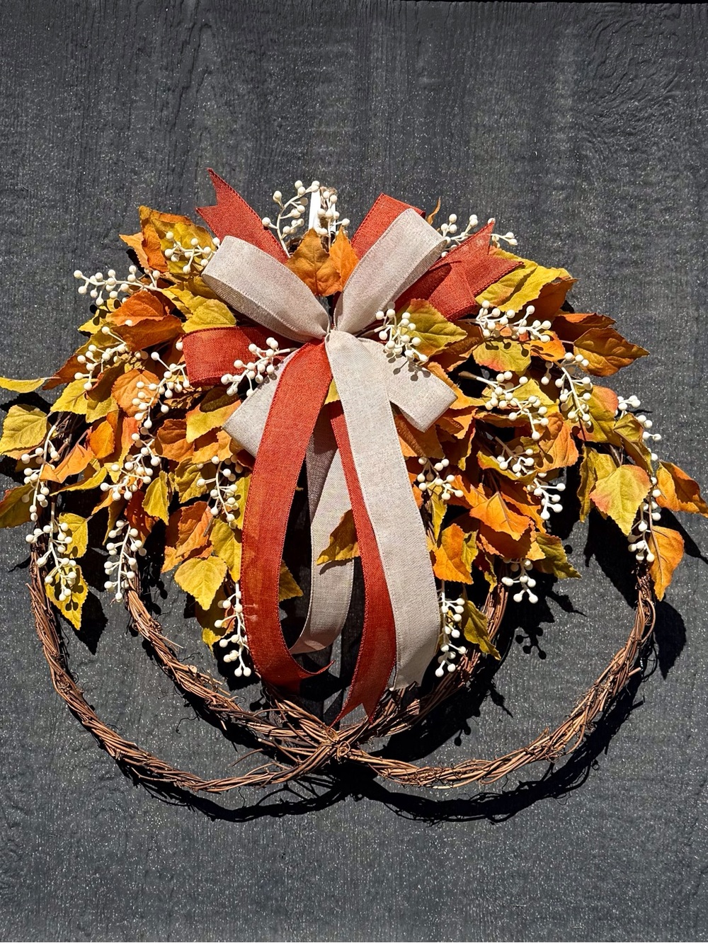 HAND CRAFTED Fall Pumpkin Decor/ Front Door Wreath